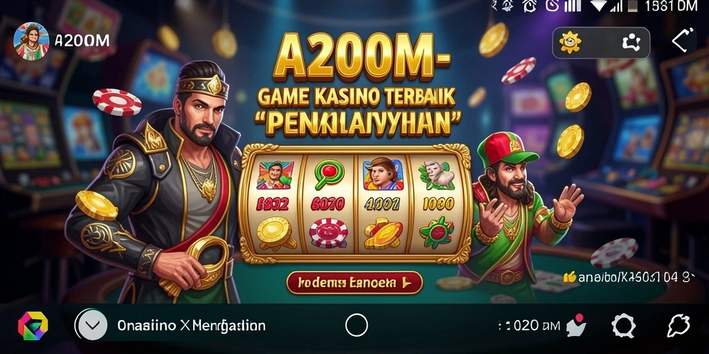 Tampilan menarik gameplay A200M dalam suasana kasino.