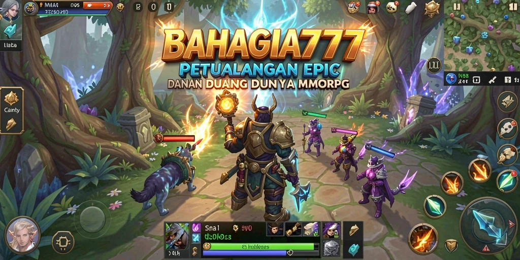 Tampilan gameplay seru dalam dunia MMORPG BAHAGIA777.