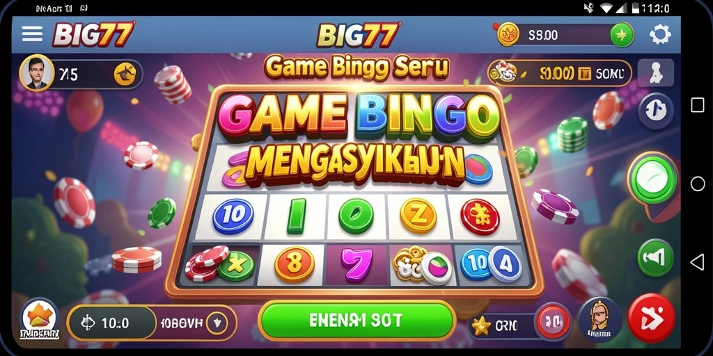 Tampilan screenshot gameplay Bingo di BIG77 yang seru dan interaktif.