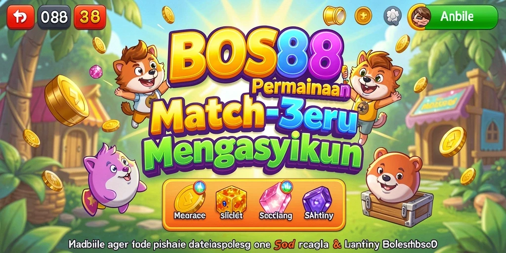 Screenshot gameplay <strong>BOS88</strong> menampilkan aksi seru dan kombinasi warna menarik.
