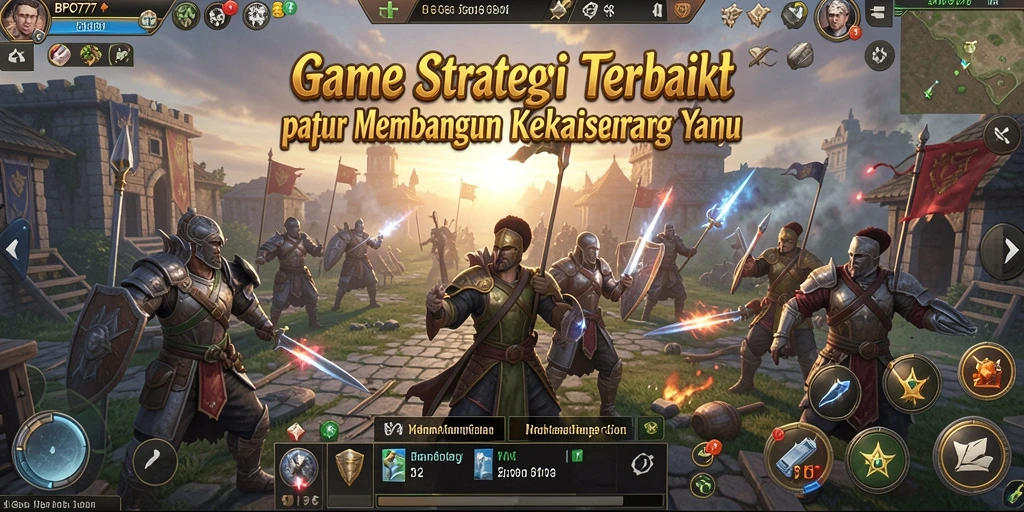 Screenshot gameplay BPO777 yang menunjukkan pertempuran strategi yang intens.