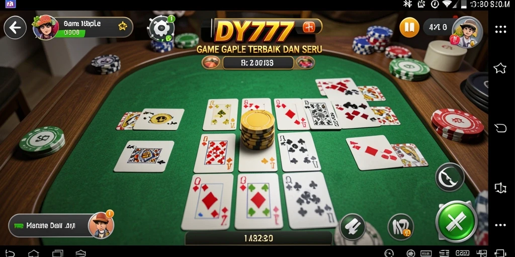 Tampilan menarik dari gameplay DY777 Gaple yang seru.