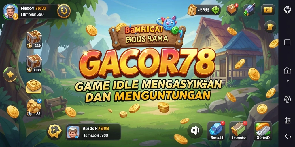 Screenshot gameplay GACOR78 yang menunjukkan karakter sedang bekerja otomatis.