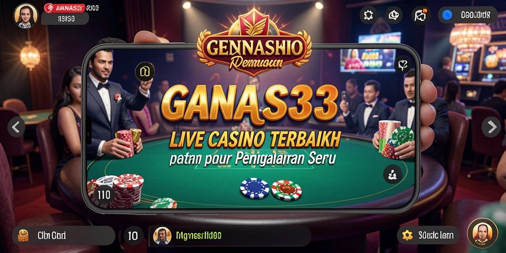 Tampilan gameplay Live Casino di GANAS33 yang menarik dan interaktif.