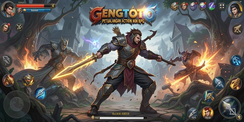 Gameplay mendebarkan di dunia GENGTOTO yang luas dan penuh tantangan.