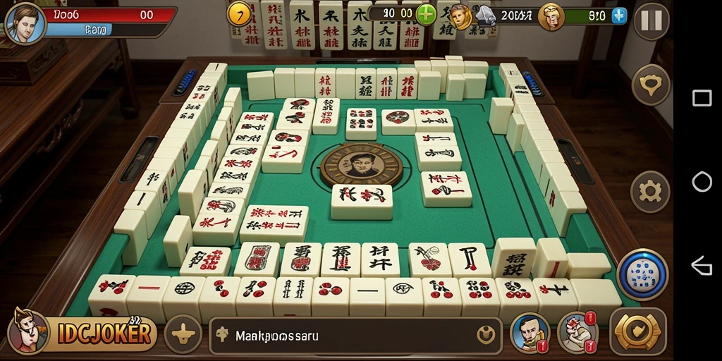 Tangkapan layar gameplay Mahjong yang seru di IDCJOKER.