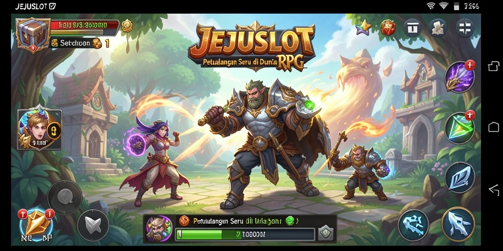 Tampilan gameplay seru dari JEJUSLOT dengan aksi RPG mendebarkan.