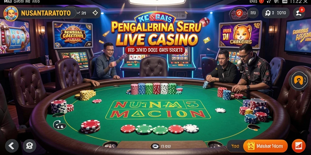 Gameplay seru di Live Casino NUSANTARATOTO dengan dealer langsung.