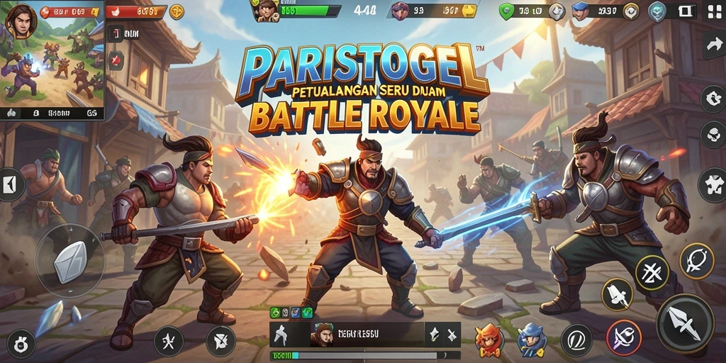 Tampilan mendebarkan saat bertarung di arena Battle Royale.