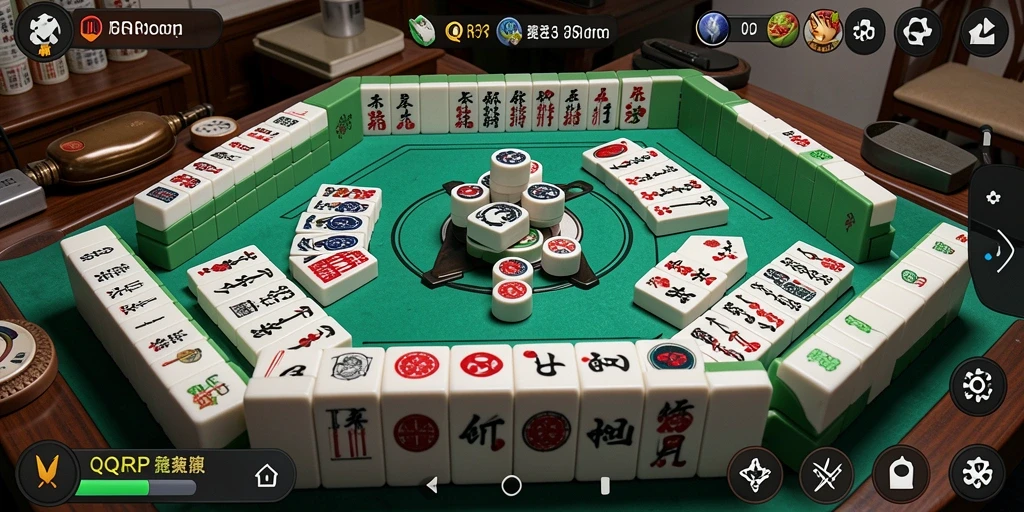 Screenshot gameplay QQRP menampilkan aksi seru permainan Mahjong.