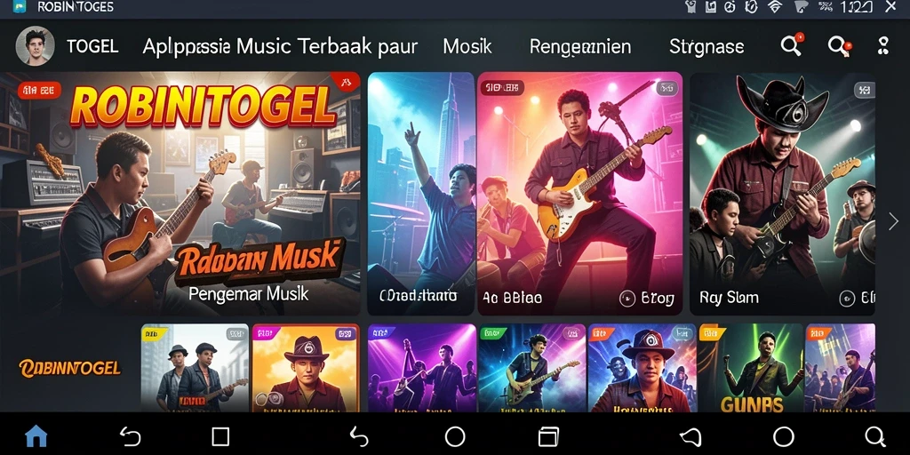 Tampilan gameplay ROBINTOGEL yang menarik dengan interaksi musik.