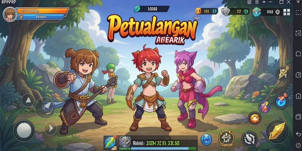 Gameplay <strong>RPRPRP</strong> menampilkan karakter Anime dengan aksi seru dan visual menawan.