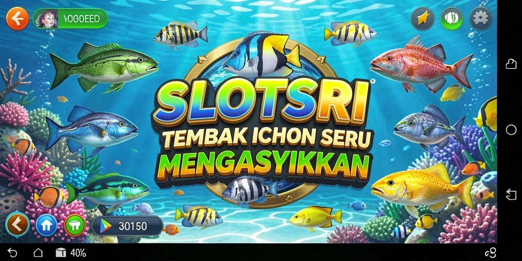 Gameplay SLOTSRI yang menarik dengan berbagai jenis ikan untuk ditangkap.
