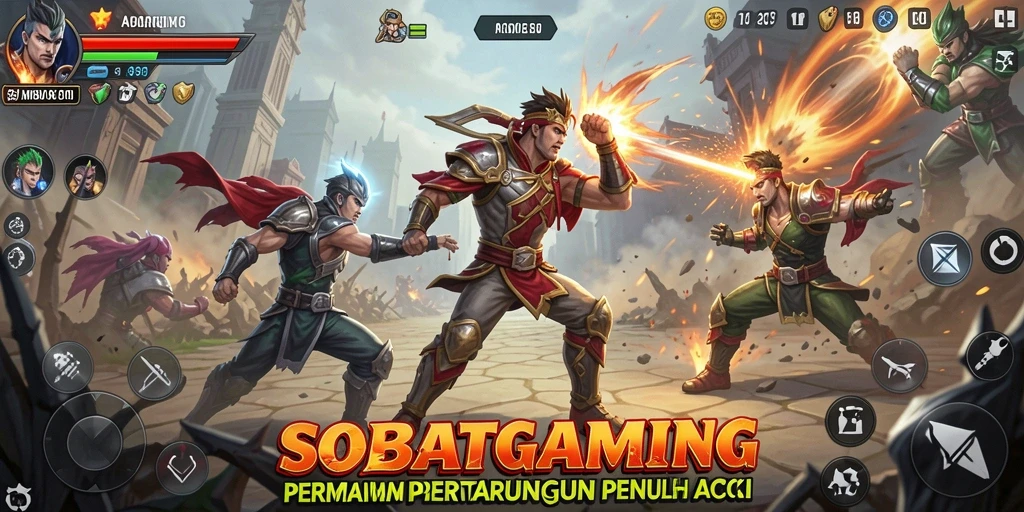 Tampilan gameplay mendebarkan di SOBATGAMING dengan aksi pertarungan epic.