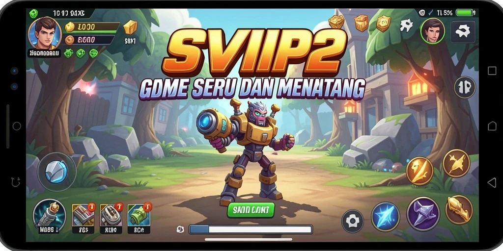 Screenshot utama dari gameplay SVIP2 yang menunjukkan kemajuan Idle.