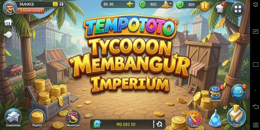 Tampilan gameplay menarik dari TEMPOTOTO sebagai game Tycoon.