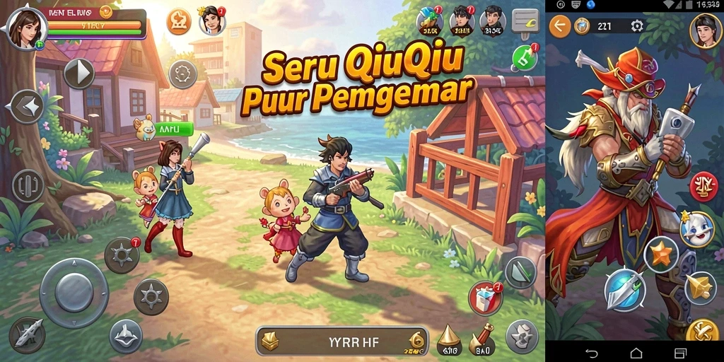 Tampilan permainan QiuQiu yang mengasyikkan di YYRR.